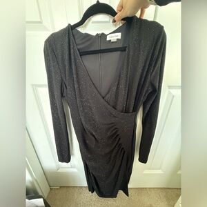 Calvin Klein Glittering Black Long Sleeve Dress